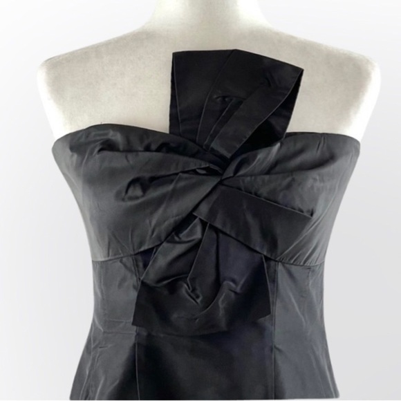 J.Crew Collection Bow Front Silk Taffeta Midi Dress - Picture 4 of 9